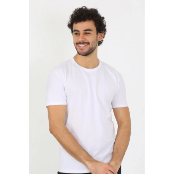 Erkek Sıfır Yaka Beyaz Penye Atlet