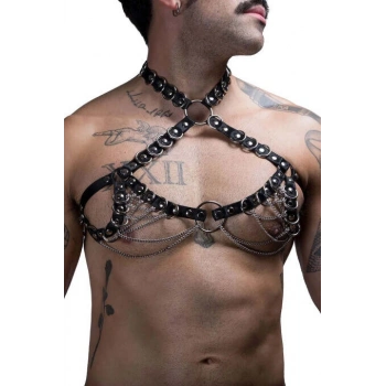 Erkek Zincirli Göğüs Harness - Brfm190
