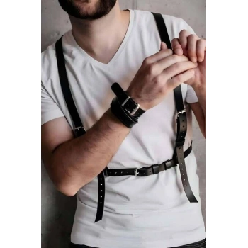 Erkrk Seksi Deri Göğüs Harness - Brfm126