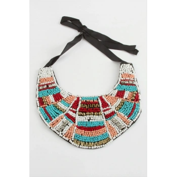 Etnik Kum Boncuk Yaka Kolye