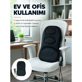 Ev Ve Araç İçin Masaj Minderi Modlu Isıtmalı Titreşimli Koltuk Masaj Pedi