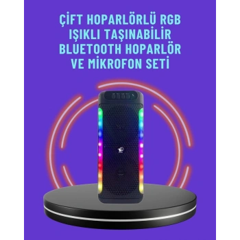 Ev Ve Dış Mekan Kullanımına Uygun Rgb Işıklı Hoparlör