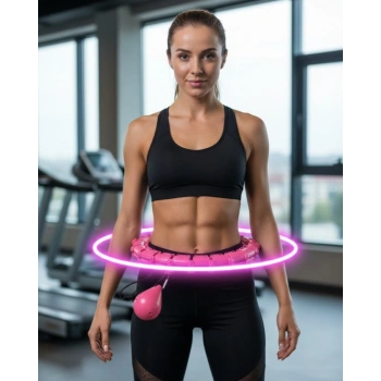 Evde Spor İçin Akıllı Hula Hoop Çemberi Bel İnceltici Mor