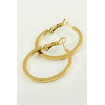 Ezme Halka Lüks Çelik Küpe 2,5 cm