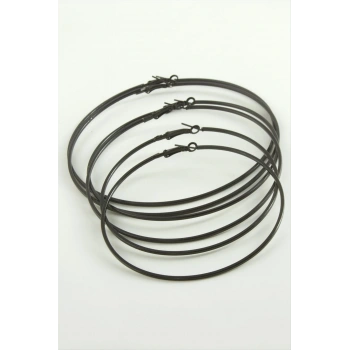 Ezme Metal Halka Küpe 6 Adet