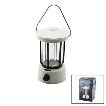 FANUS KAMP LAMBASI EL FENERİ USB ŞARJLI POWERBANK 5W COB LED 800LUMEN IŞIK AYARI GÜN IŞIK - BEYAZ PT-380 (4887)