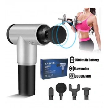Fascial Gun RH-320 6 Kademe Hız Ayarlı, 4 Parça Başlıklı, Usb Şarjlı, Masaj Tabanca Aleti (4887)