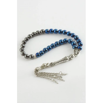 Fasetli Hematit Doğaltaş Tesbih 8 mm