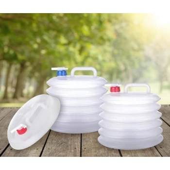 FDA AKORDİYON MUSLUKLU KATLANIR SU BİDONU 10 LT (4887)