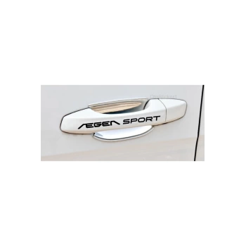 Fiat Egea Sport İçin Uyumlu Aksesuar Kapı Kolu Sticker Set 8 Adet 10*1,5 Cm