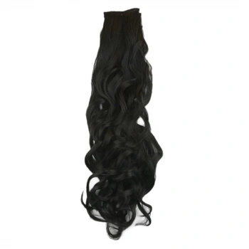 Fiber Sentetik Dalgalı 8 Parça Çıt Çıt - Siyah