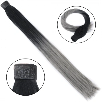 Fiber Sentetik Sihirli At Kuyruğu - Siyah / Gri Ombreli