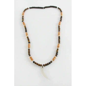 Fil Dişi Kaplangözü Doğaltaş Kolye