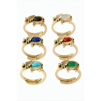 Fil Doğaltaşlı Otantik Yüzük