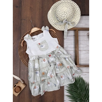 Fil Elbise ve Şapka Kız Çocuk Elbise