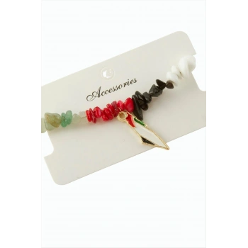 Filistin Kırık Doğaltaş Bileklik