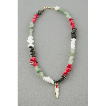 Filistin Kırık Doğaltaş Kolye