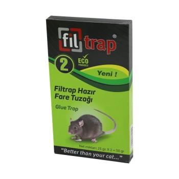 FİLTRAP  2PCS  HAZIR FARE TUZAK  PLASTİK LEVHA=YAPIŞKANLI   11 X19.8CM   2 X 25GR (4887)