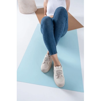 Fleur Bej Kalın Taban Spor Ayakkabı