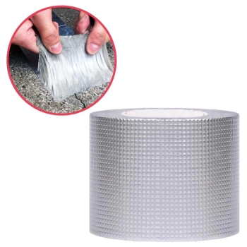 Folyo Kauçuk Bant Yapışkanlı Su Geçirmez Çatı Boru Tamir Bandı (2Metre x 10 Cm) (7272)