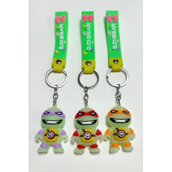 Fosforlu Kaplumbağa Silikon Anahtarlık