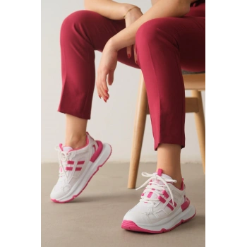 Freesia Beyaz Fuşya Spor Ayakkabı