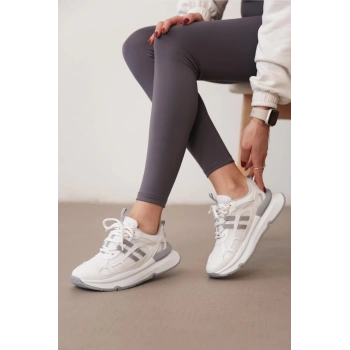 Freesia Beyaz Gri Spor Ayakkabı