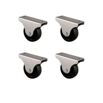 Furç Sabit Teker - 38MM - Siyah HKS229 - 4 Adet