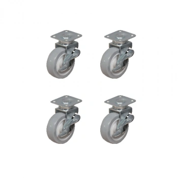 Furç Tablalı Bilyalı Teker (Frenli) - 20x50 - Beyaz/Gri HKS182 - 4 Adet