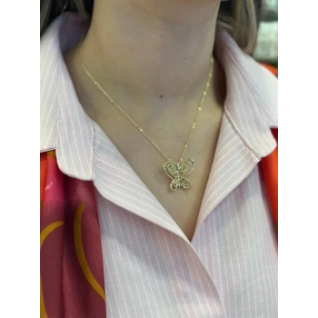 Füsün Kelebek Kolye - Altın