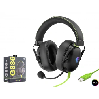 Gaming Kulaklik Usb Rgb 7.1 - Si̇yah/Yeşi̇l G886