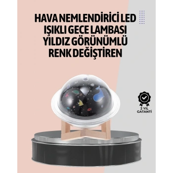 Gece Lambası Özellikli Taşınabilir Nemlendirici Ve Aromaterapi Cihazı Usb Girişli