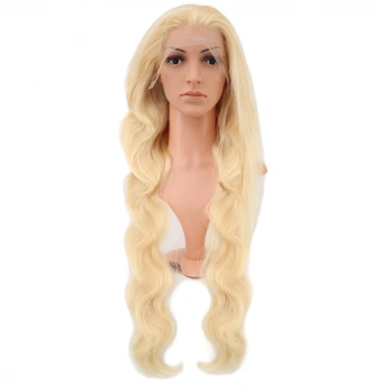 Gerçek Front Lace Dalgalı Platin Tül Peruk - 85-90cm