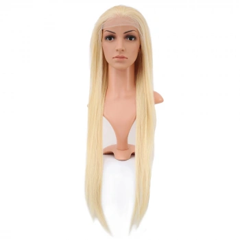 Gerçek Front Lace Düz Platin Tül Peruk - 80-85cm