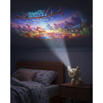 Geyik Tasarımlı Akıllı Projeksiyon 4k Destekli 500 Ansı Lümen