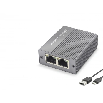 Gigabit Ethernet Switch 3 Port Type-C Güç Girişli - Siyah HDX1412