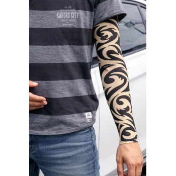 Giyilebilir Kol Dövmesi Çorap Dövme 3D Baskılı Kol Bacak Dövme 2 Adet Model 14