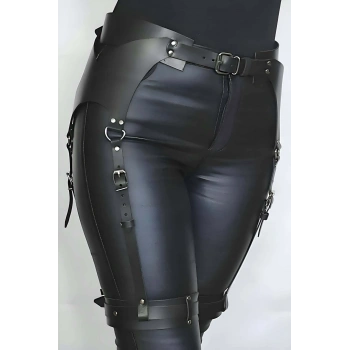 Giysi Üzeri Giyilebilir Deri Jartiyer Harness - Brf1268