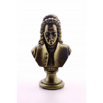Gold Dekoratif Mini Bach Büst 15 cm
