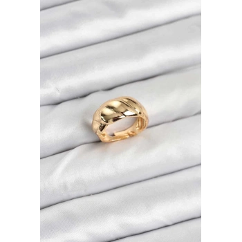 Gold Renk Bombeli Sarmal Yüzük - TJ-BYK3908