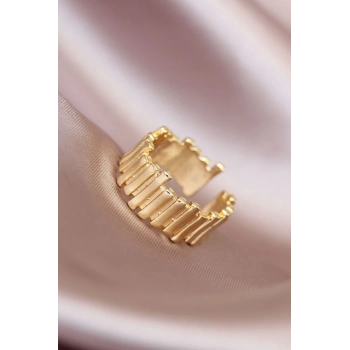 Gold Renk Metal Ayarlamalı Kadın Yüzük - TJ-BYK1558