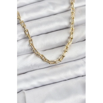 Gold Renk Pirinç Tifani Model Kadın Kolye - TJ-BKO10819