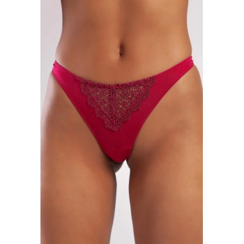 Golshan Garland Mini String, Kadın Güpürlü Şarap Külot