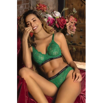Golshan Gaudy Lace Bra, Yeşil Konforlu ve Şık Sütyen