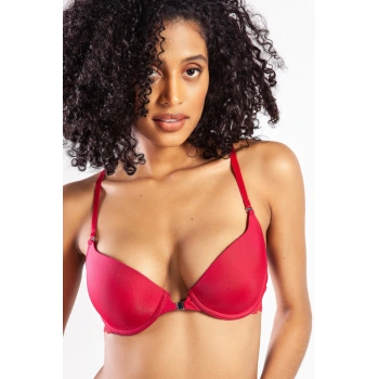 Golshan Githa Foam Cup Push Up Bra,Şarap Renk Straplez Konforlu ve Şık Sütyen