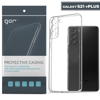 Gor Samsung Galaxy S21+ Plus Kılıf Kamera Korumalı Şeffaf Silikon Kılıf