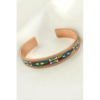 Göz Desenli Bakır Kelepçe Bileklik