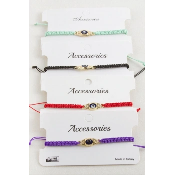 Göz Makrome Örgülü Bileklik