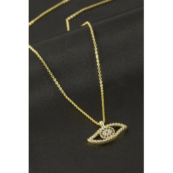 Göz Zirkon Taşlı Kolye