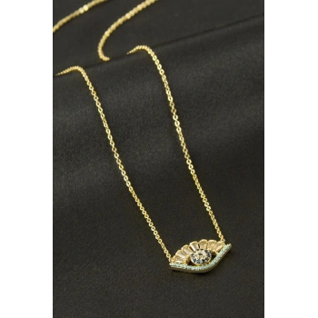 Göz Zirkon Taşlı Kolye